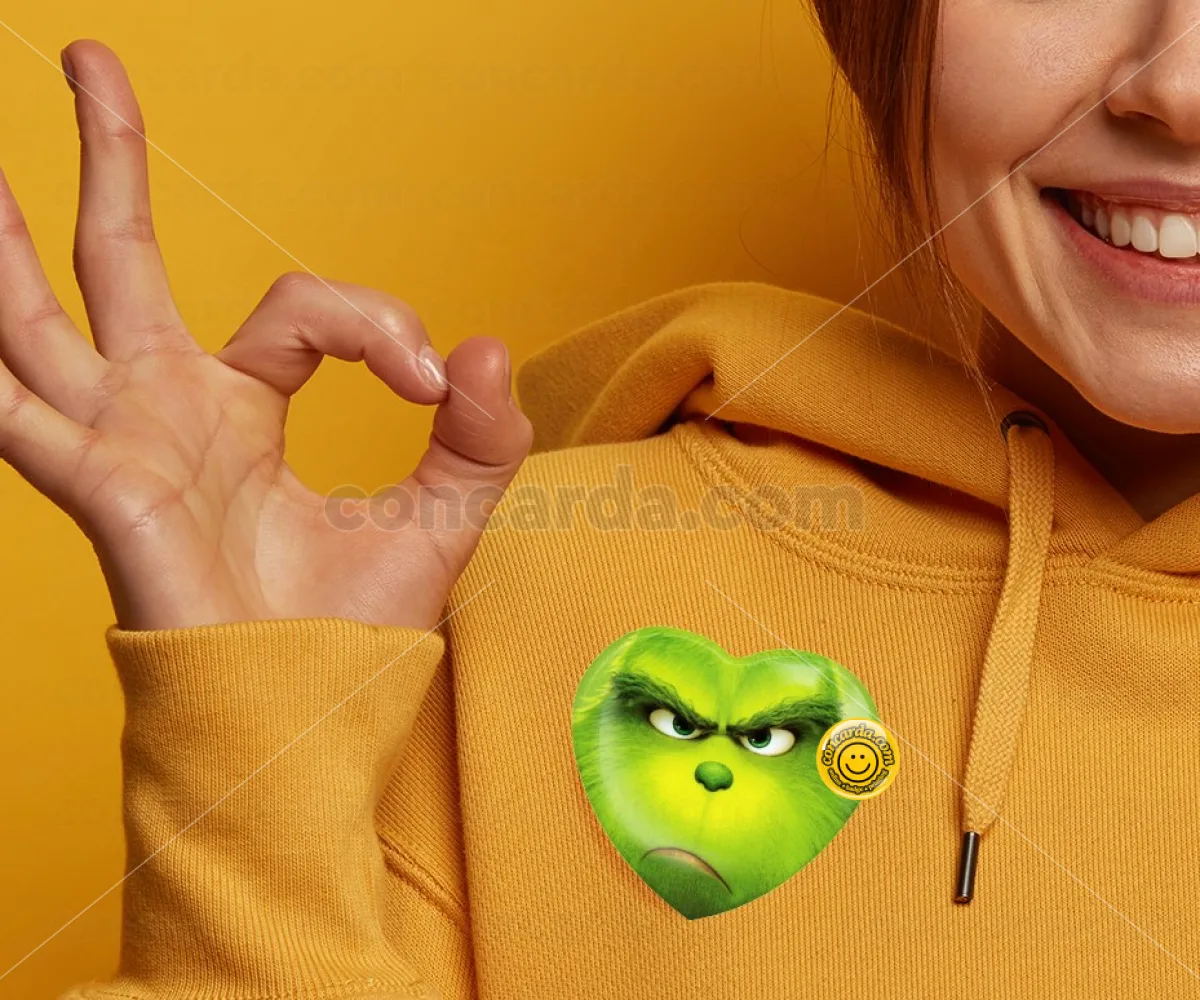 mr grinch — Κονκάρδα Καρδιά 57mm