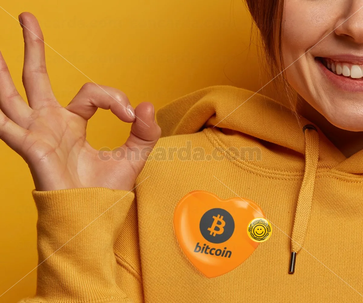 Bitcoin — Κονκάρδα Καρδιά 57mm
