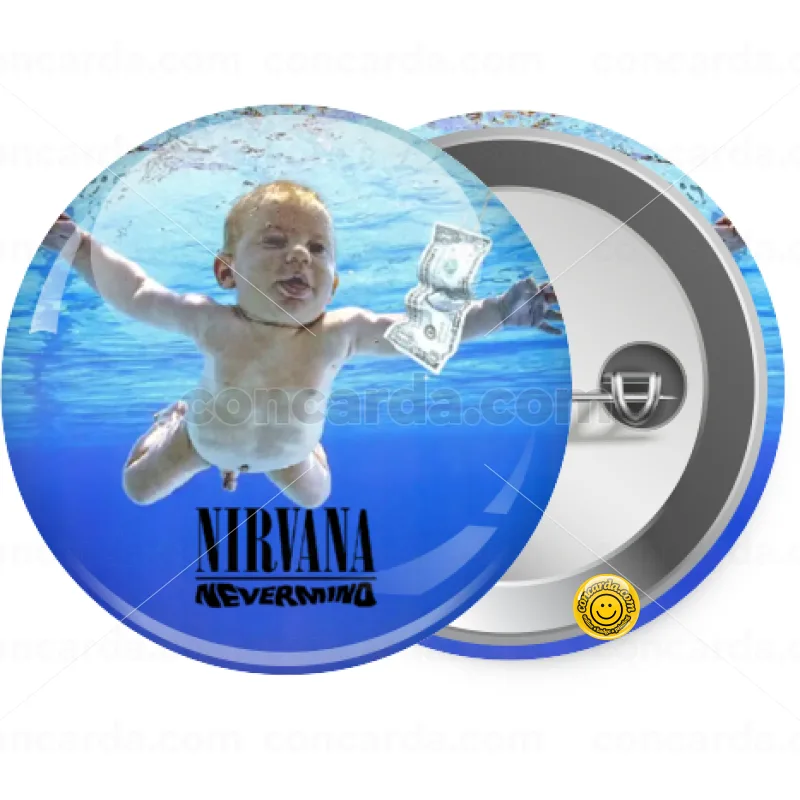 Nirvana nevermind — Κονκάρδα Στρογγυλή, Παραμάνα 25mm