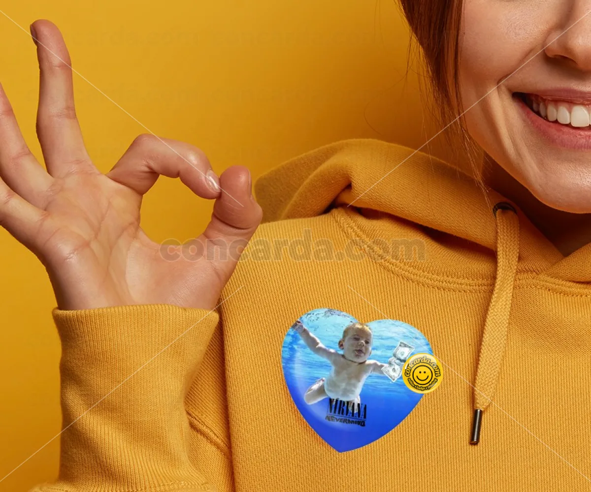Nirvana nevermind — Κονκάρδα Καρδιά 57mm