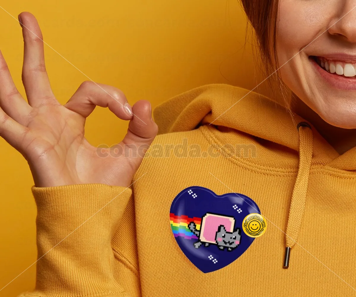 Nyan Pop-Tart Cat — Κονκάρδα Καρδιά 57mm