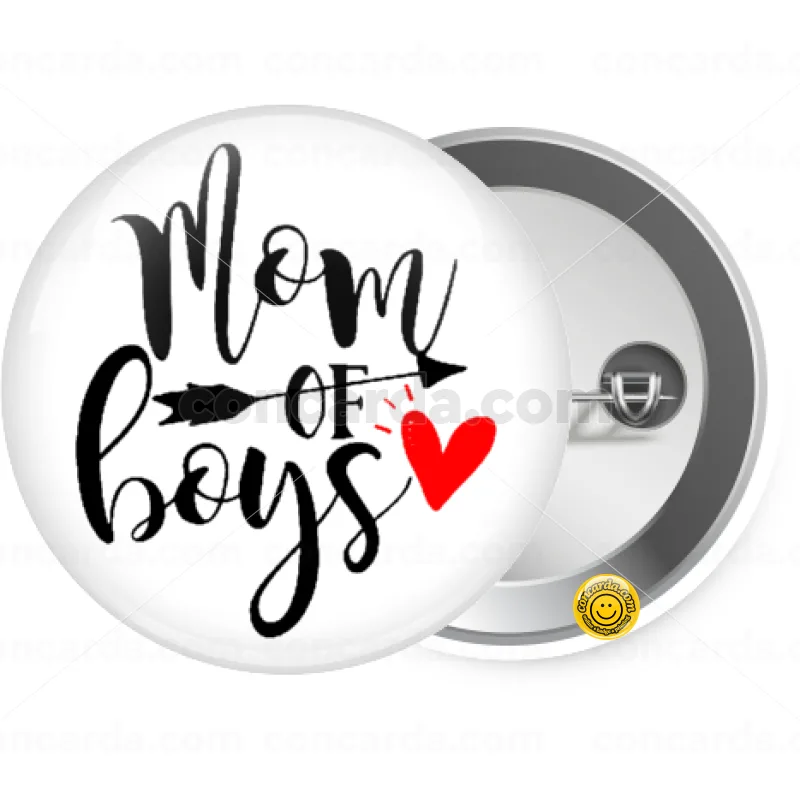 Mom of boys — Κονκάρδα Στρογγυλή, Παραμάνα 25mm