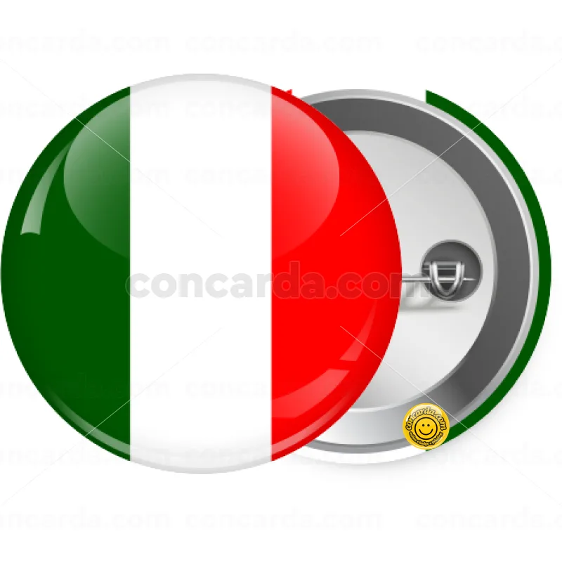 Italy flag — Κονκάρδα Στρογγυλή, Παραμάνα 25mm