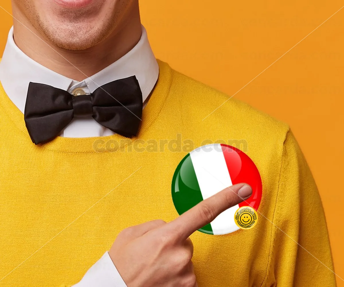 Italy flag — Κονκάρδα Στρογγυλή, Παραμάνα 75mm