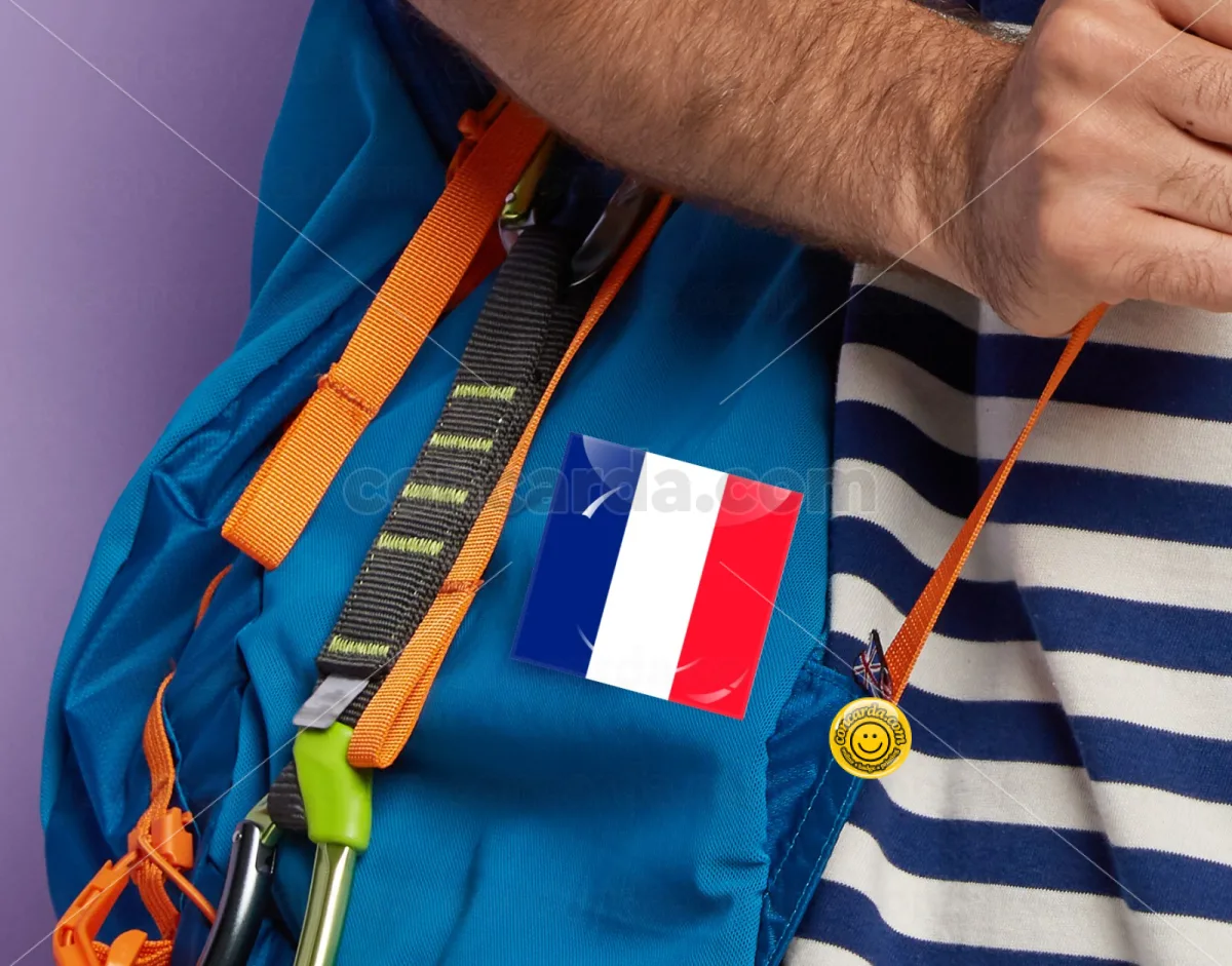 France flag — Κονκάρδα Angular, Παραμάνα 50mm