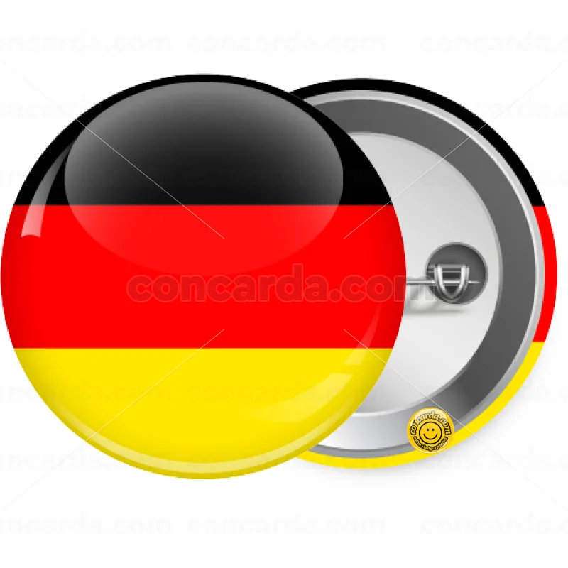 Germany flag — Κονκάρδα Στρογγυλή, Παραμάνα 25mm