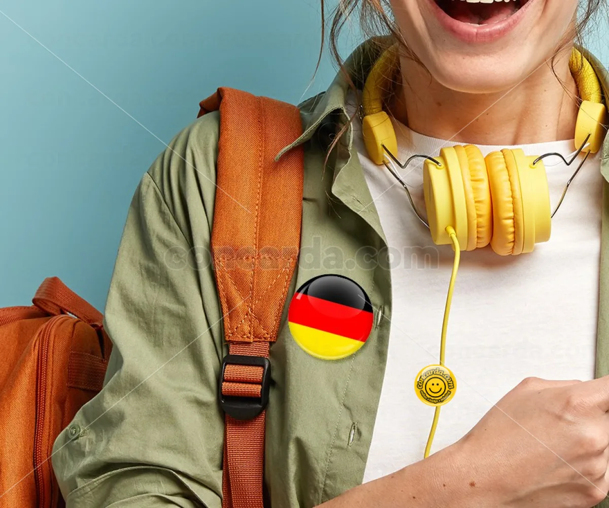 Germany flag — Κονκάρδα Στρογγυλή, Παραμάνα 50mm