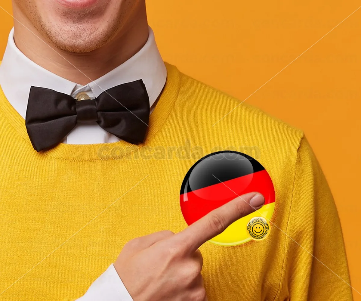 Germany flag — Κονκάρδα Στρογγυλή, Παραμάνα 75mm