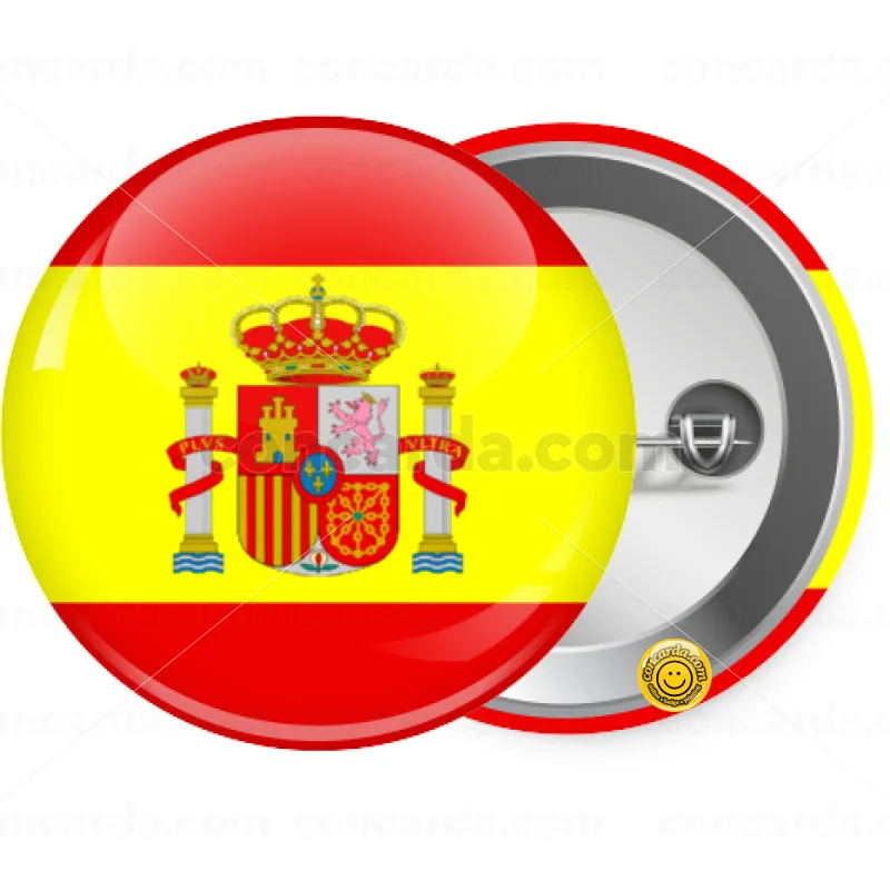Spain flag — Κονκάρδα Στρογγυλή, Παραμάνα 25mm