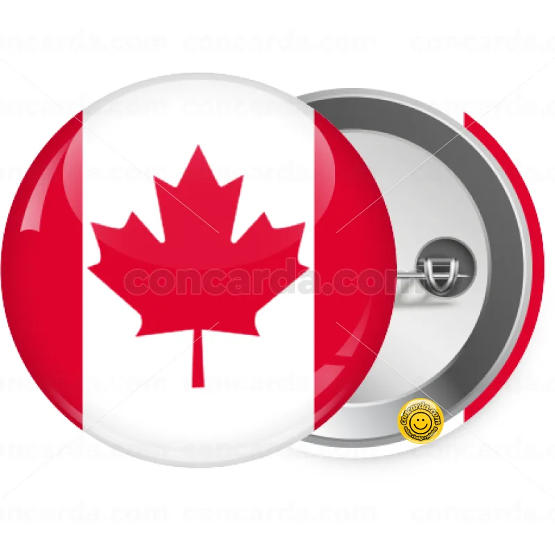 Canada flag — Κονκάρδα Στρογγυλή, Παραμάνα 25mm