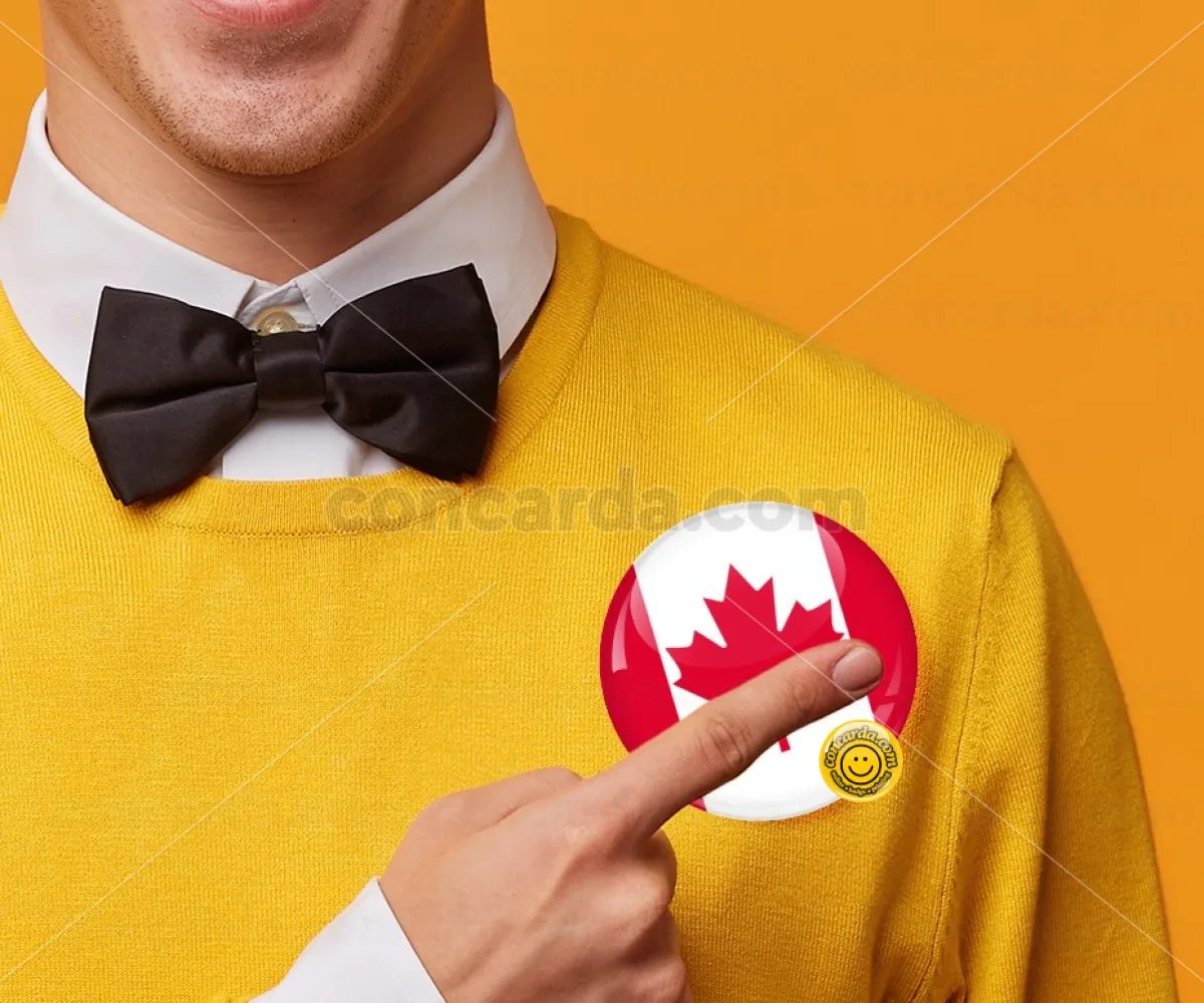 Canada flag — Κονκάρδα Στρογγυλή, Παραμάνα 75mm