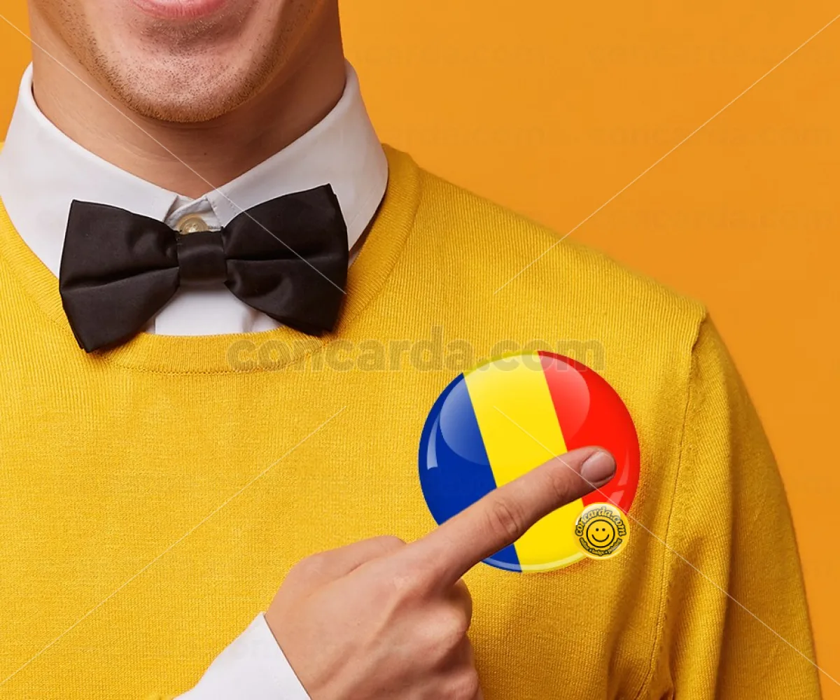 Romania flag — Κονκάρδα Στρογγυλή, Παραμάνα 75mm