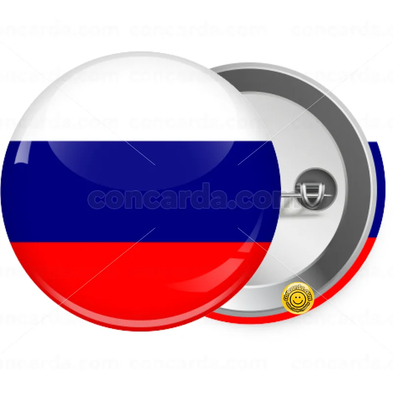 Russia flag — Κονκάρδα Στρογγυλή, Παραμάνα 25mm