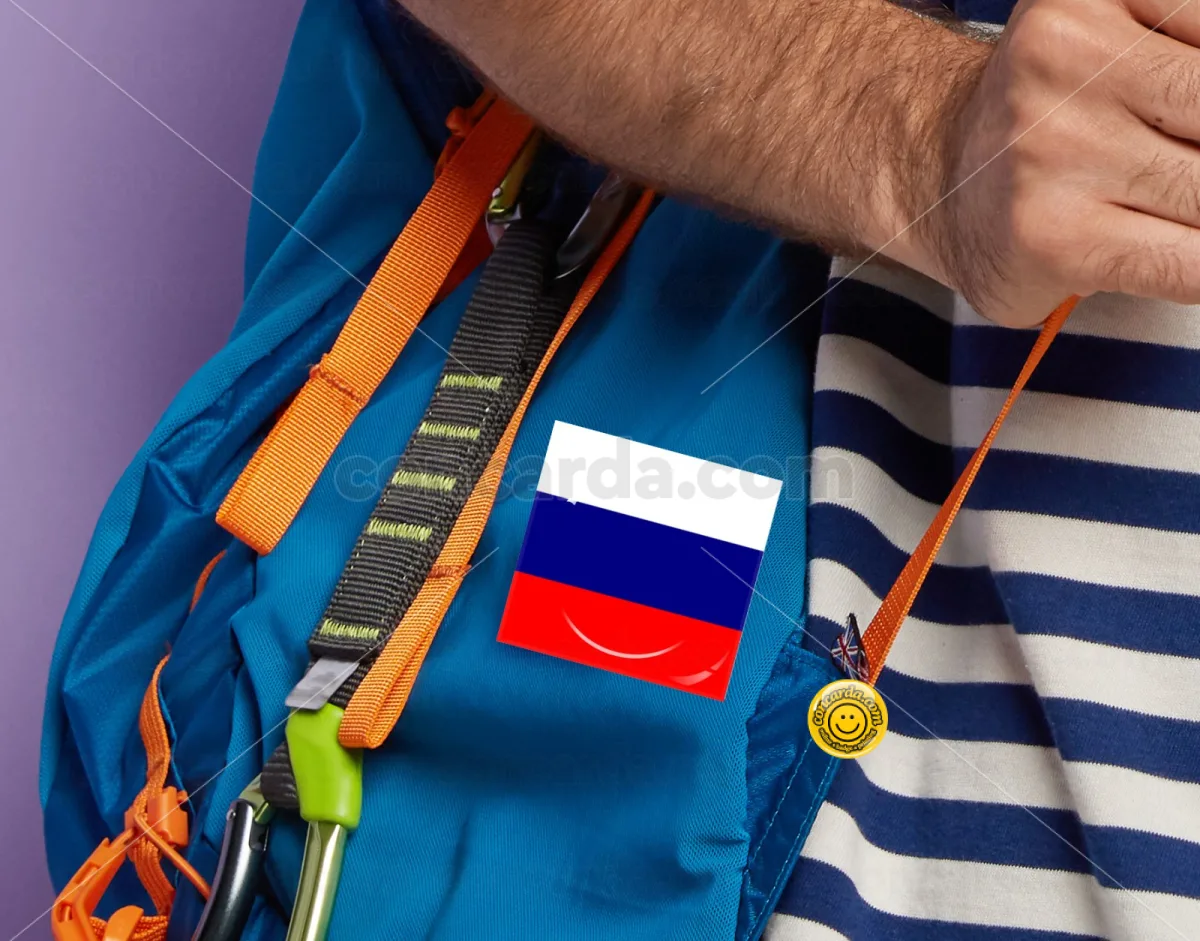 Russia flag — Κονκάρδα Angular, Παραμάνα 50mm