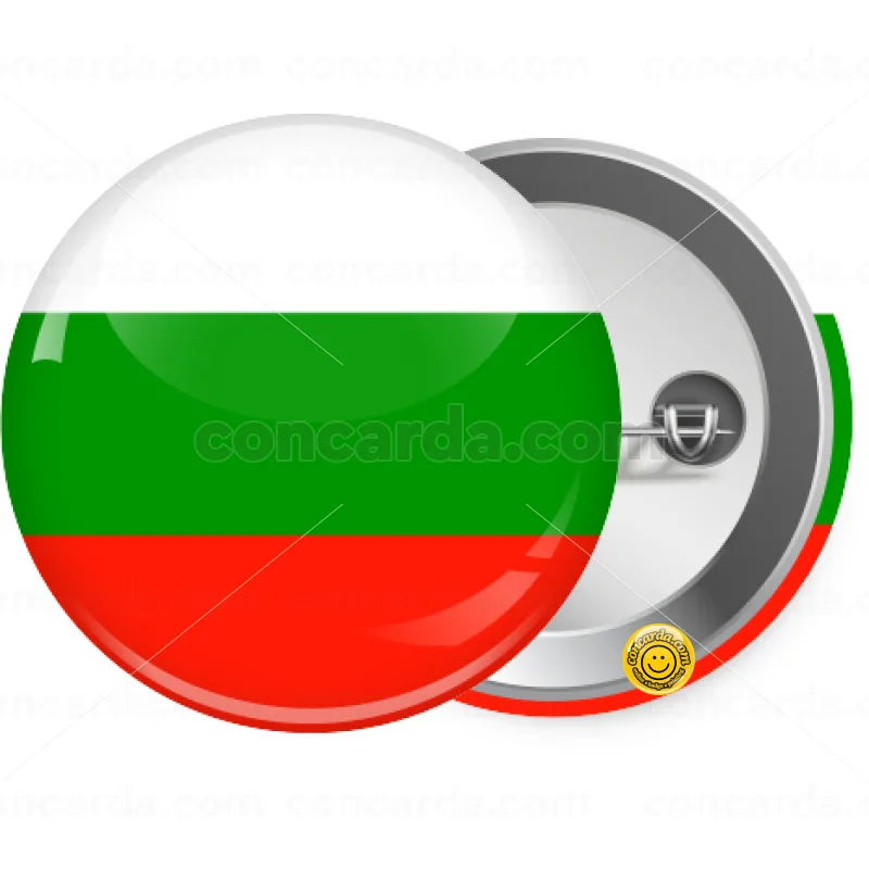 Bulgaria flag — Κονκάρδα Στρογγυλή, Παραμάνα 25mm