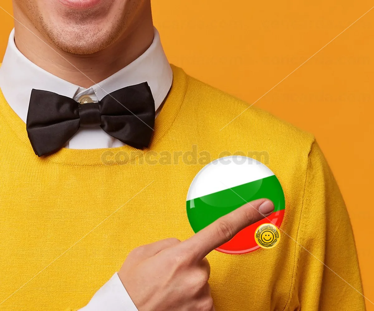 Bulgaria flag — Κονκάρδα Στρογγυλή, Παραμάνα 75mm