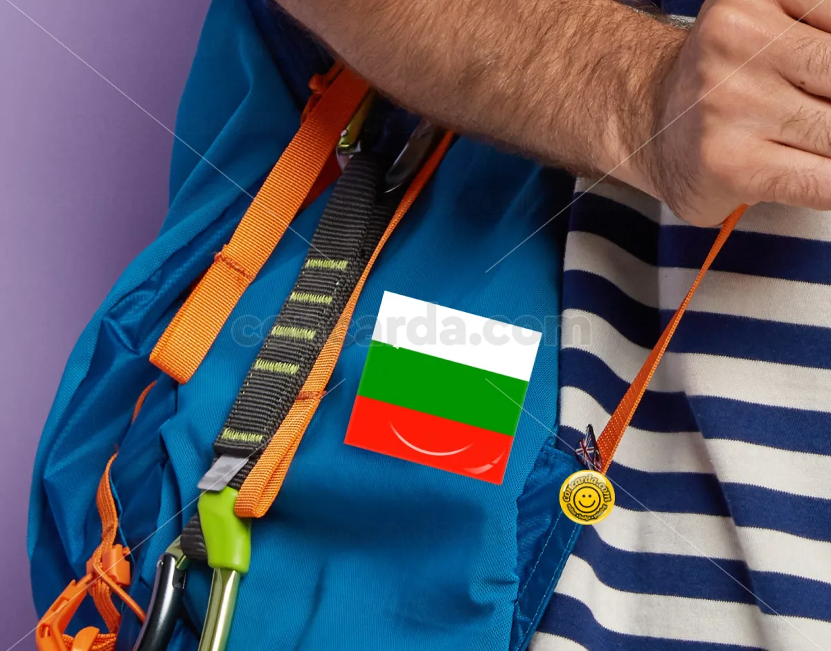 Bulgaria flag — Κονκάρδα Angular, Παραμάνα 50mm