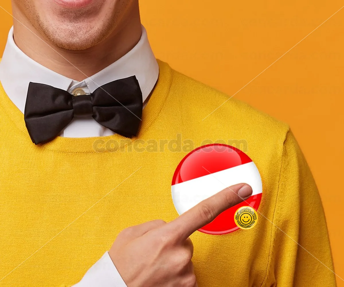 Austria flag — Κονκάρδα Στρογγυλή, Παραμάνα 75mm