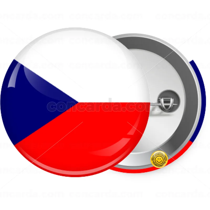 Czechia flag — Κονκάρδα Στρογγυλή, Παραμάνα 25mm