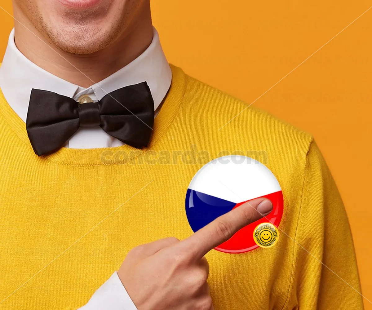 Czechia flag — Κονκάρδα Στρογγυλή, Παραμάνα 75mm