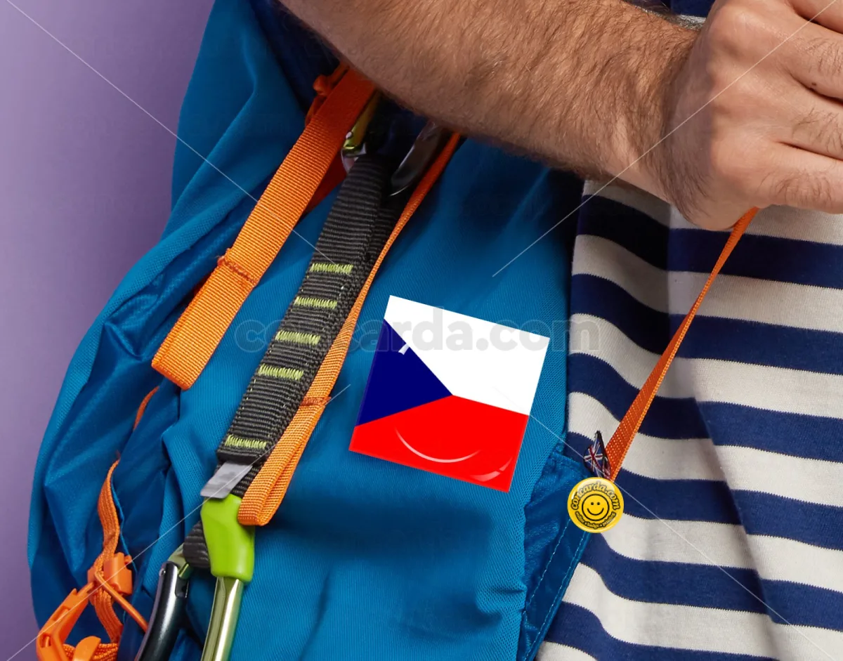Czechia flag — Κονκάρδα Angular, Παραμάνα 50mm