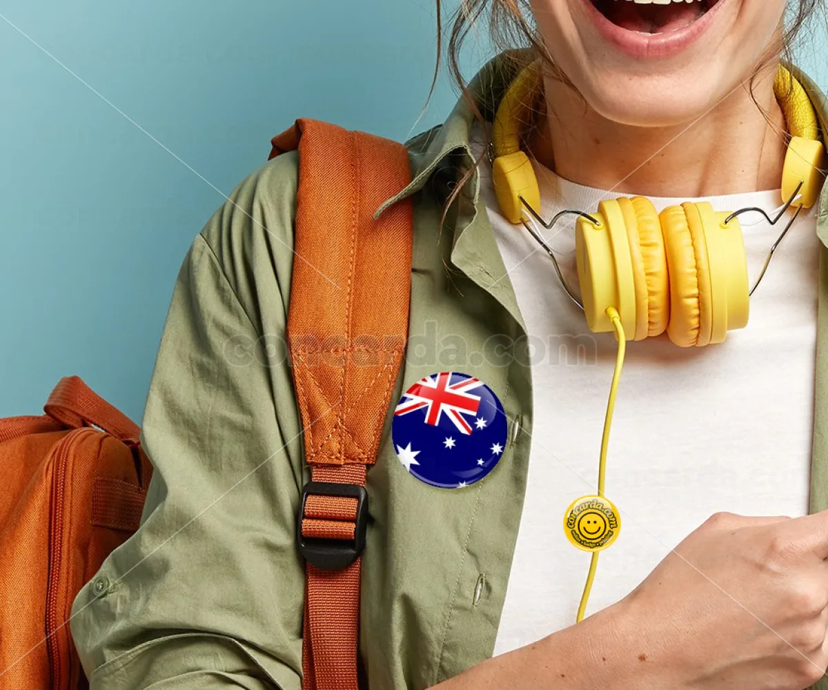 Australia flag — Κονκάρδα Στρογγυλή, Παραμάνα 50mm