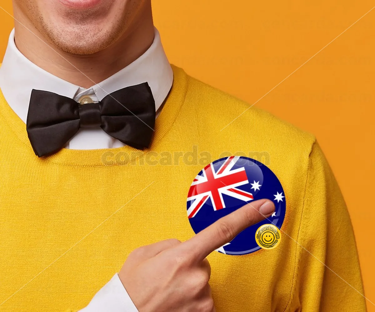 Australia flag — Κονκάρδα Στρογγυλή, Παραμάνα 75mm