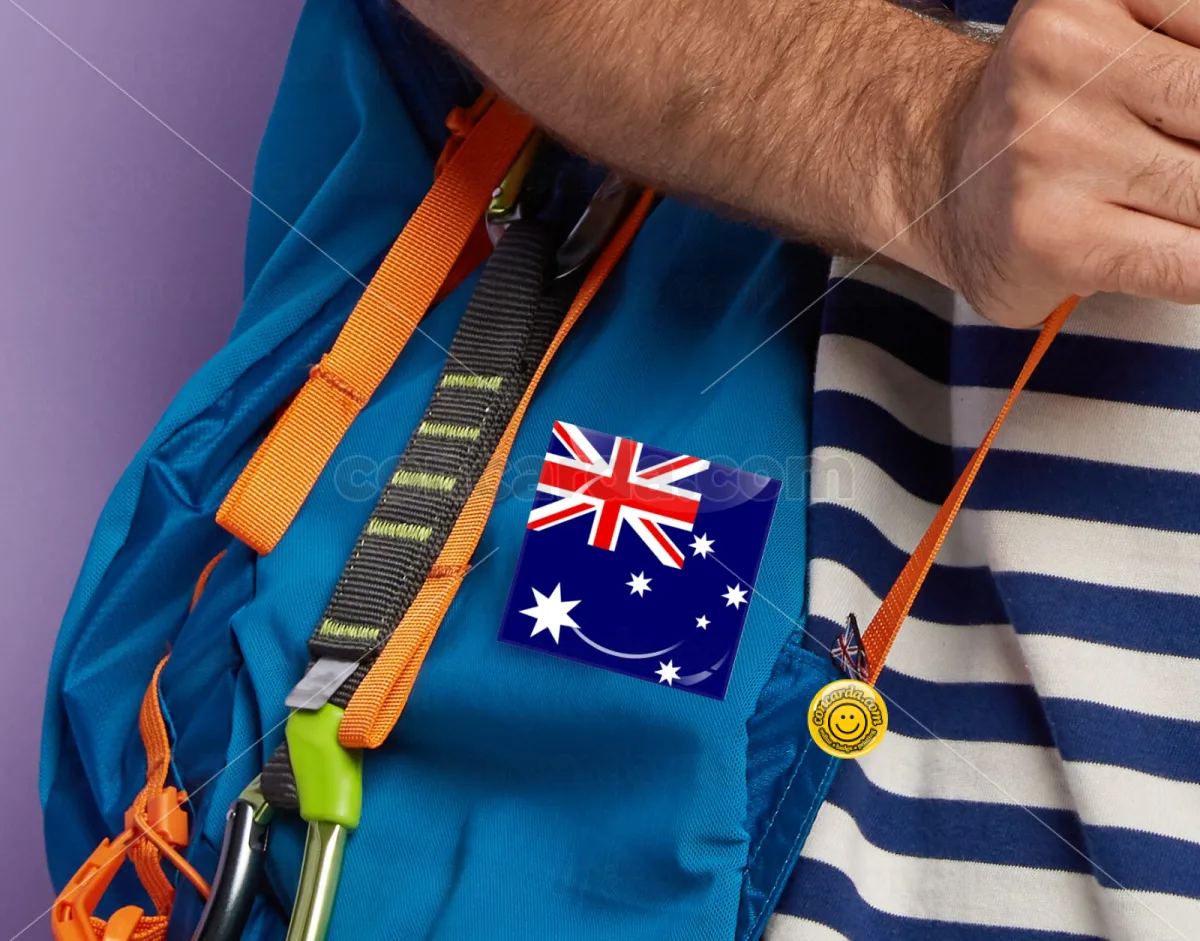 Australia flag — Κονκάρδα Angular, Παραμάνα 50mm