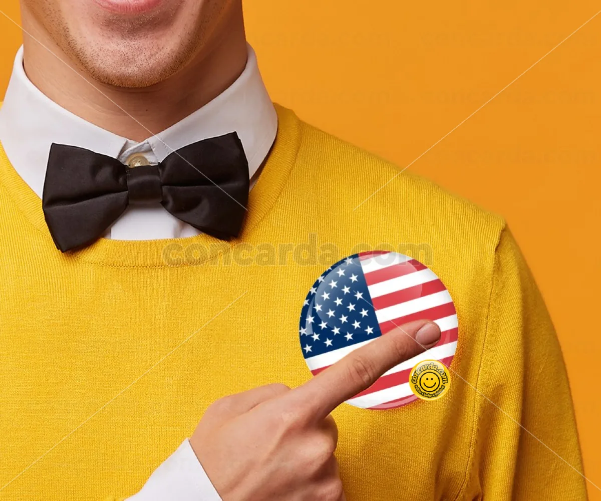 USA flag — Κονκάρδα Στρογγυλή, Παραμάνα 75mm
