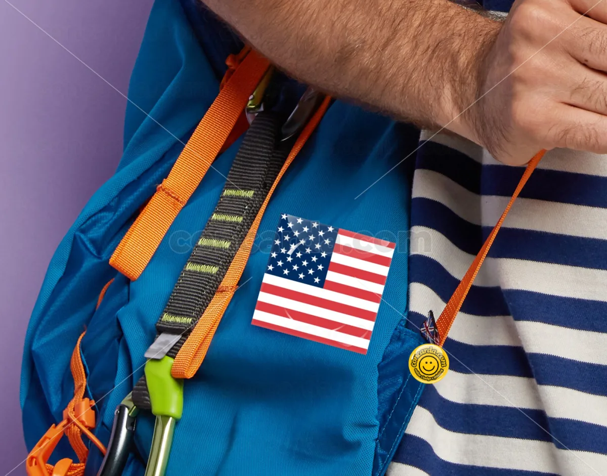 USA flag — Κονκάρδα Angular, Παραμάνα 50mm