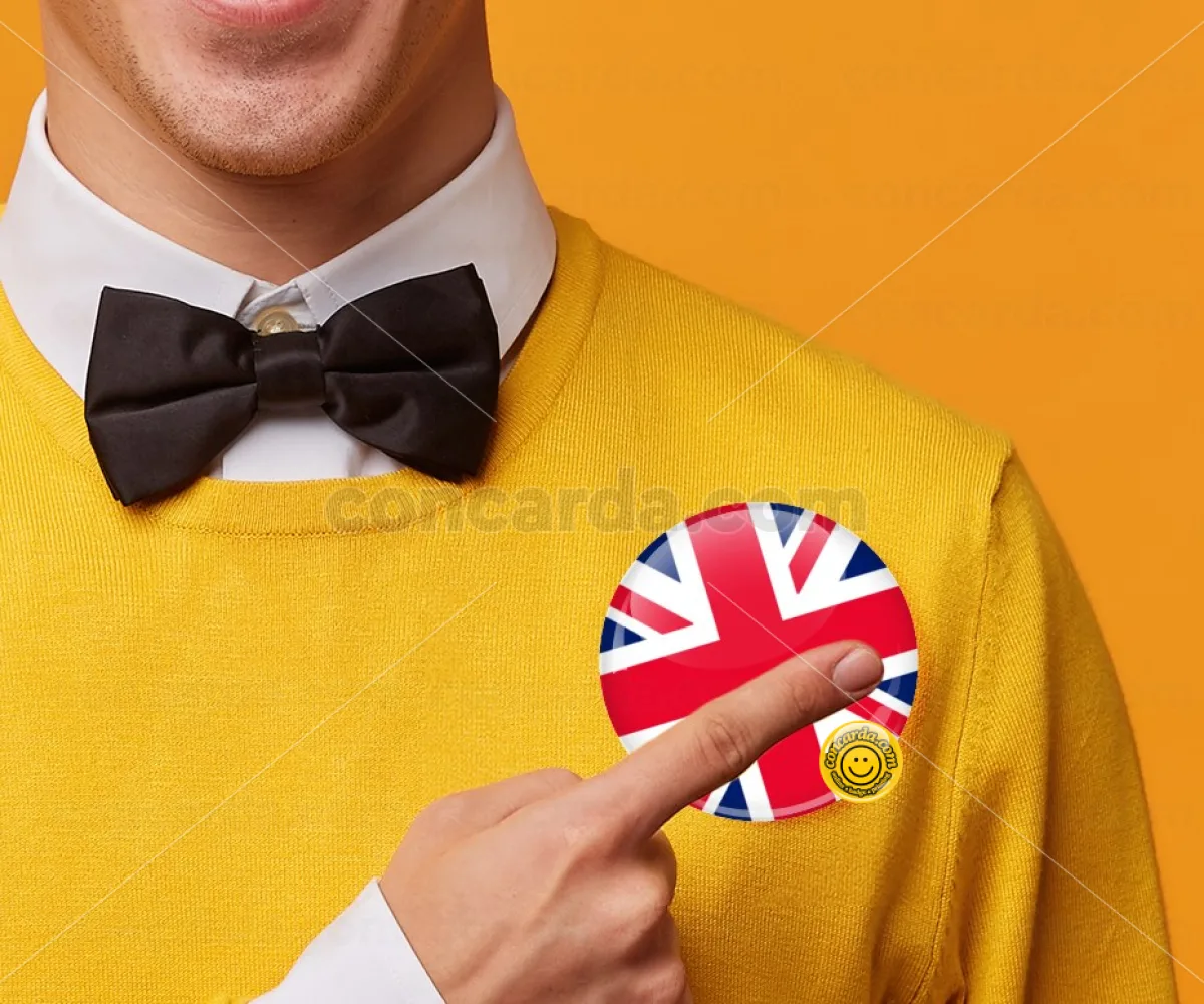 England flag — Κονκάρδα Στρογγυλή, Παραμάνα 75mm