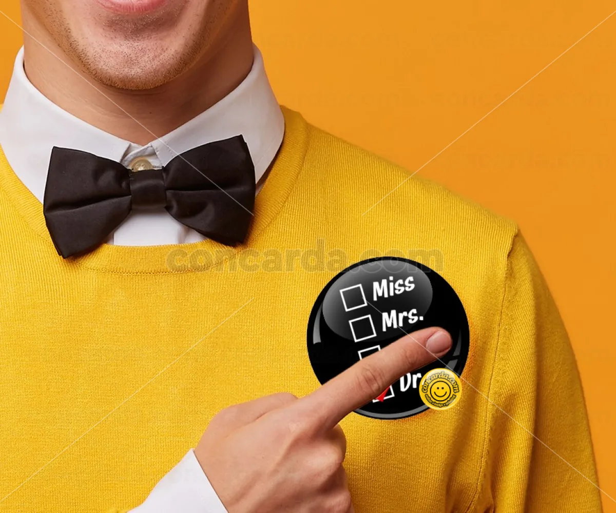 Miss, Mrs, Ms, DR — Κονκάρδα Στρογγυλή, Παραμάνα 75mm