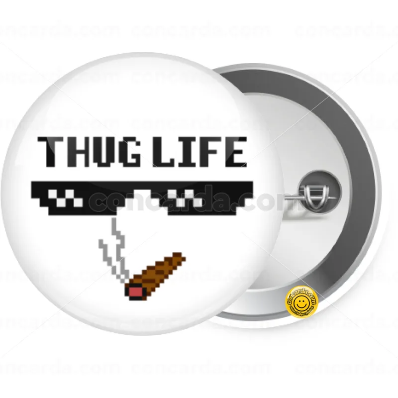 thug life — Κονκάρδα Στρογγυλή, Παραμάνα 25mm