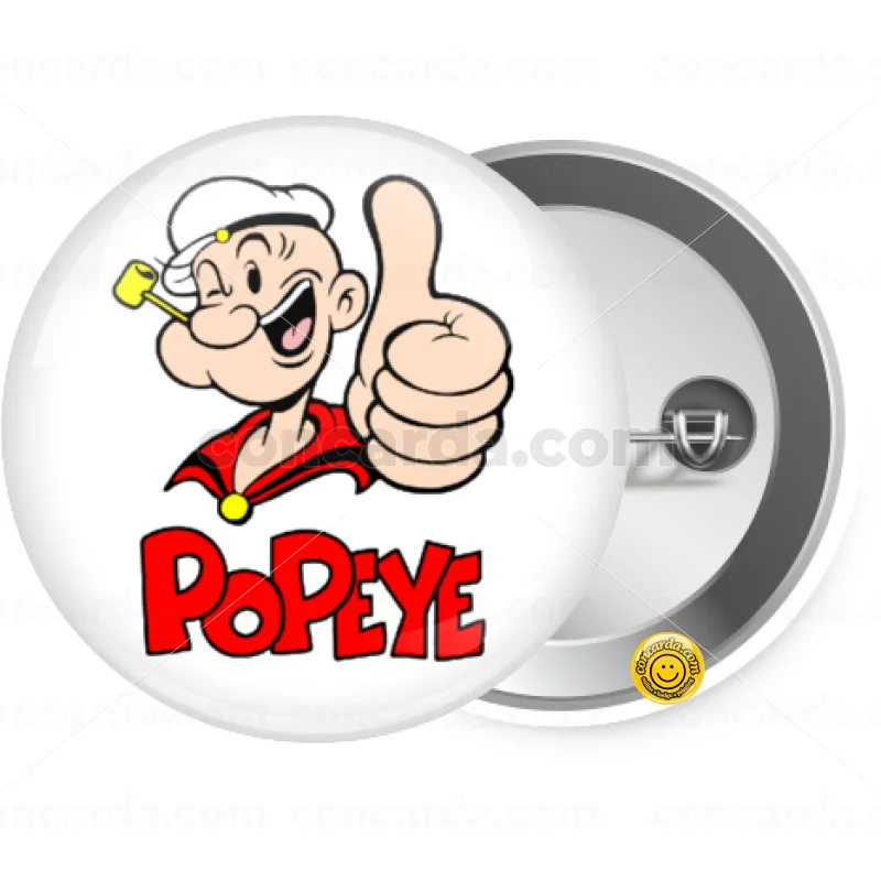 Popeye the sailor man — Κονκάρδα Στρογγυλή, Παραμάνα 25mm