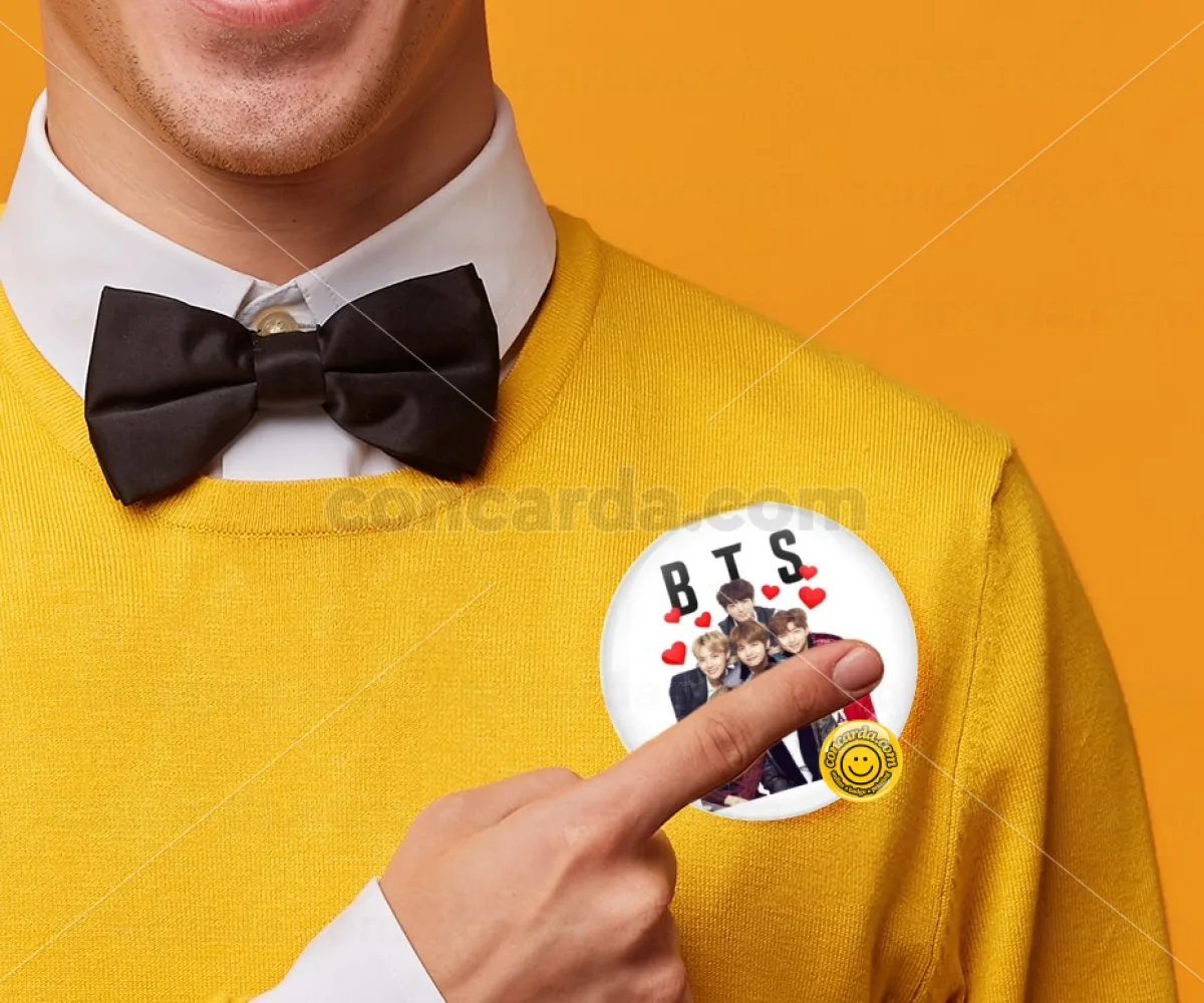BTS hearts — Κονκάρδα Στρογγυλή, Παραμάνα 75mm
