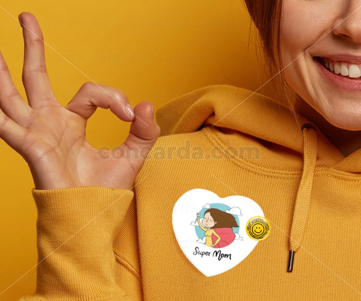 Super mom — Κονκάρδα Καρδιά 57mm