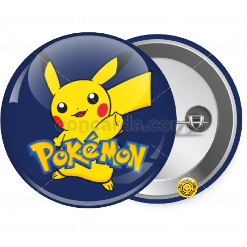 Pokemon pikachu — Κονκάρδα Στρογγυλή, Παραμάνα 25mm