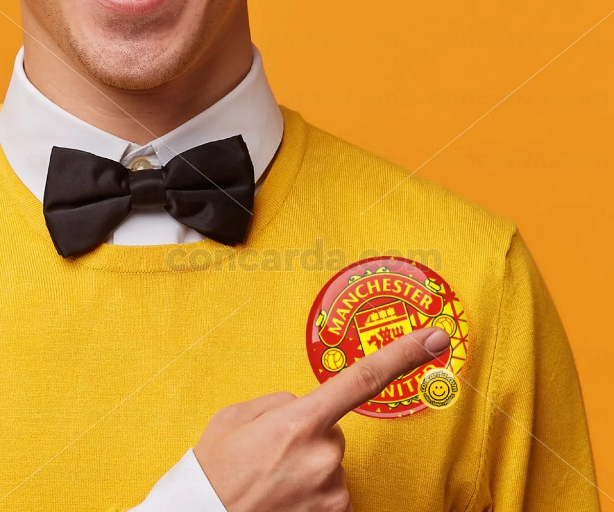 Manchester United F.C. — Κονκάρδα Στρογγυλή, Παραμάνα 75mm