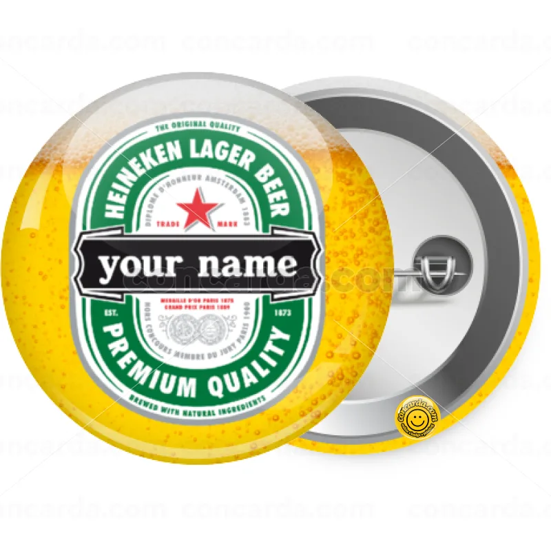 Heineken με όνομα — Κονκάρδα Στρογγυλή, Παραμάνα 25mm