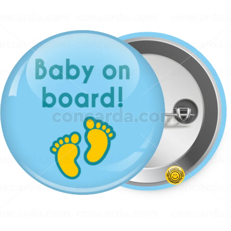 Baby on Board πατουσα Αγόρι — Κονκάρδα Στρογγυλή, Παραμάνα 25mm