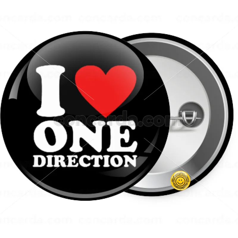 I Love, One Direction — Κονκάρδα Στρογγυλή, Παραμάνα 25mm