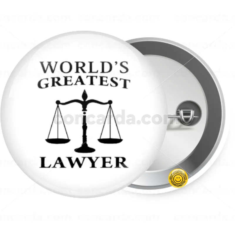 World's greatest Lawyer — Κονκάρδα Στρογγυλή, Παραμάνα 25mm