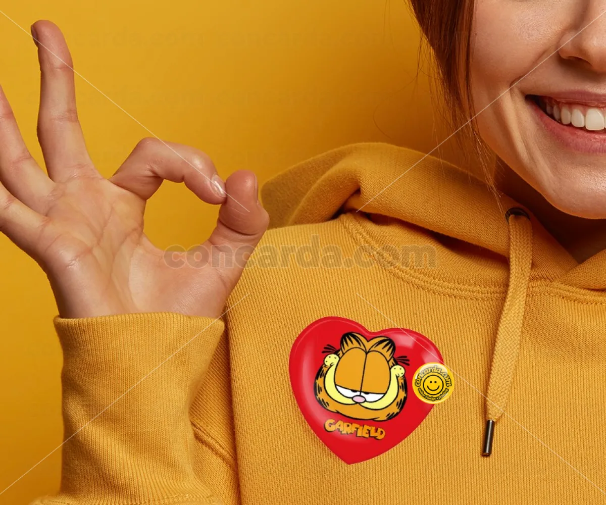 Garfield — Κονκάρδα Καρδιά 57mm