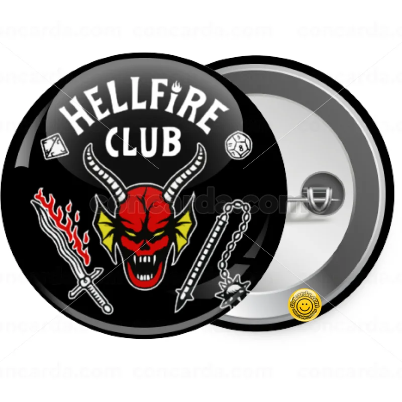 Hellfire CLub, Stranger Things — Κονκάρδα Στρογγυλή, Παραμάνα 25mm