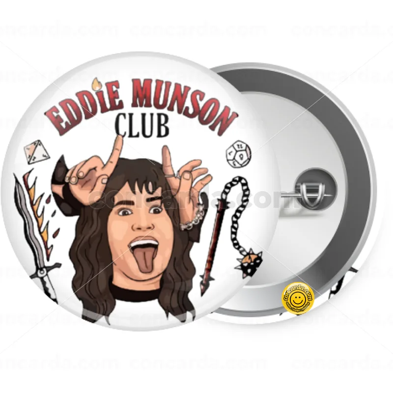 Eddie Munson, Hellfire CLub, Stranger Things — Κονκάρδα Στρογγυλή, Παραμάνα 25mm