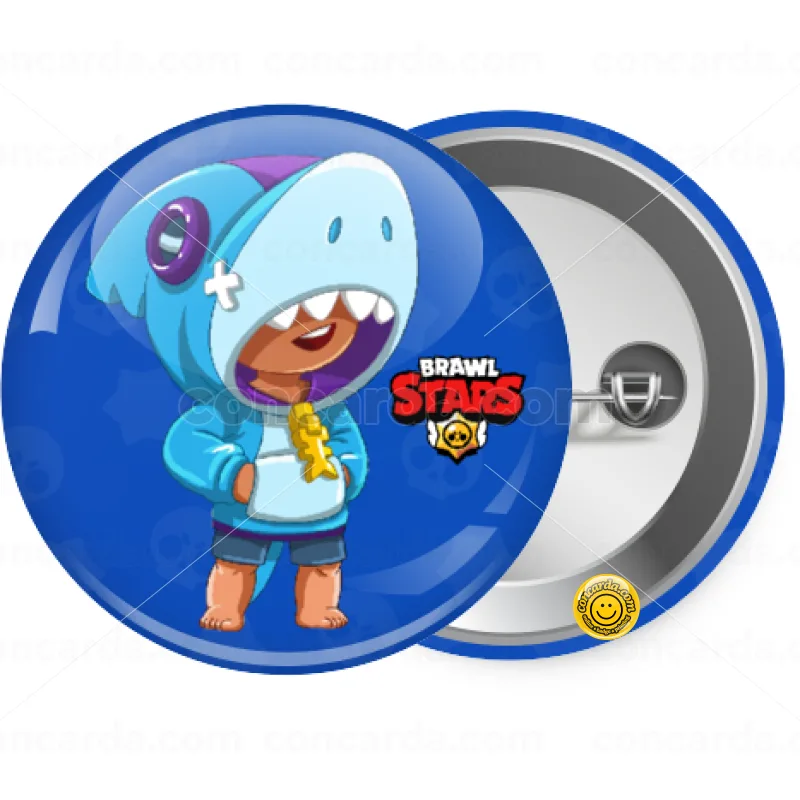 Brawl Stars Leon Shark — Κονκάρδα Στρογγυλή, Παραμάνα 25mm