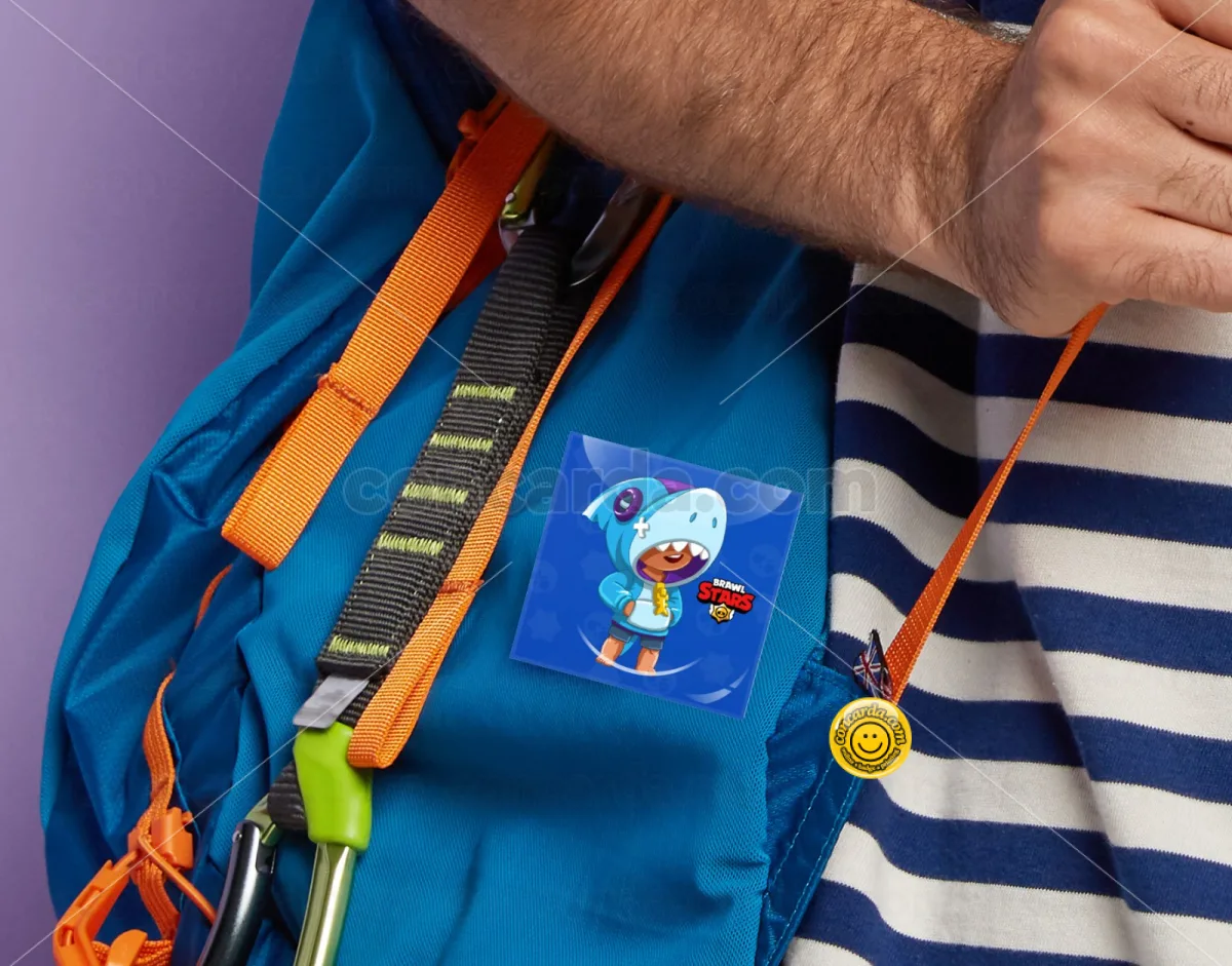 Brawl Stars Leon Shark — Κονκάρδα Angular, Παραμάνα 50mm