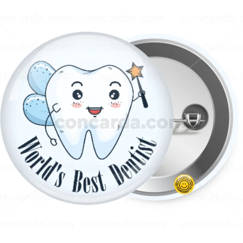 World's Best Dentist — Κονκάρδα Στρογγυλή, Παραμάνα 25mm