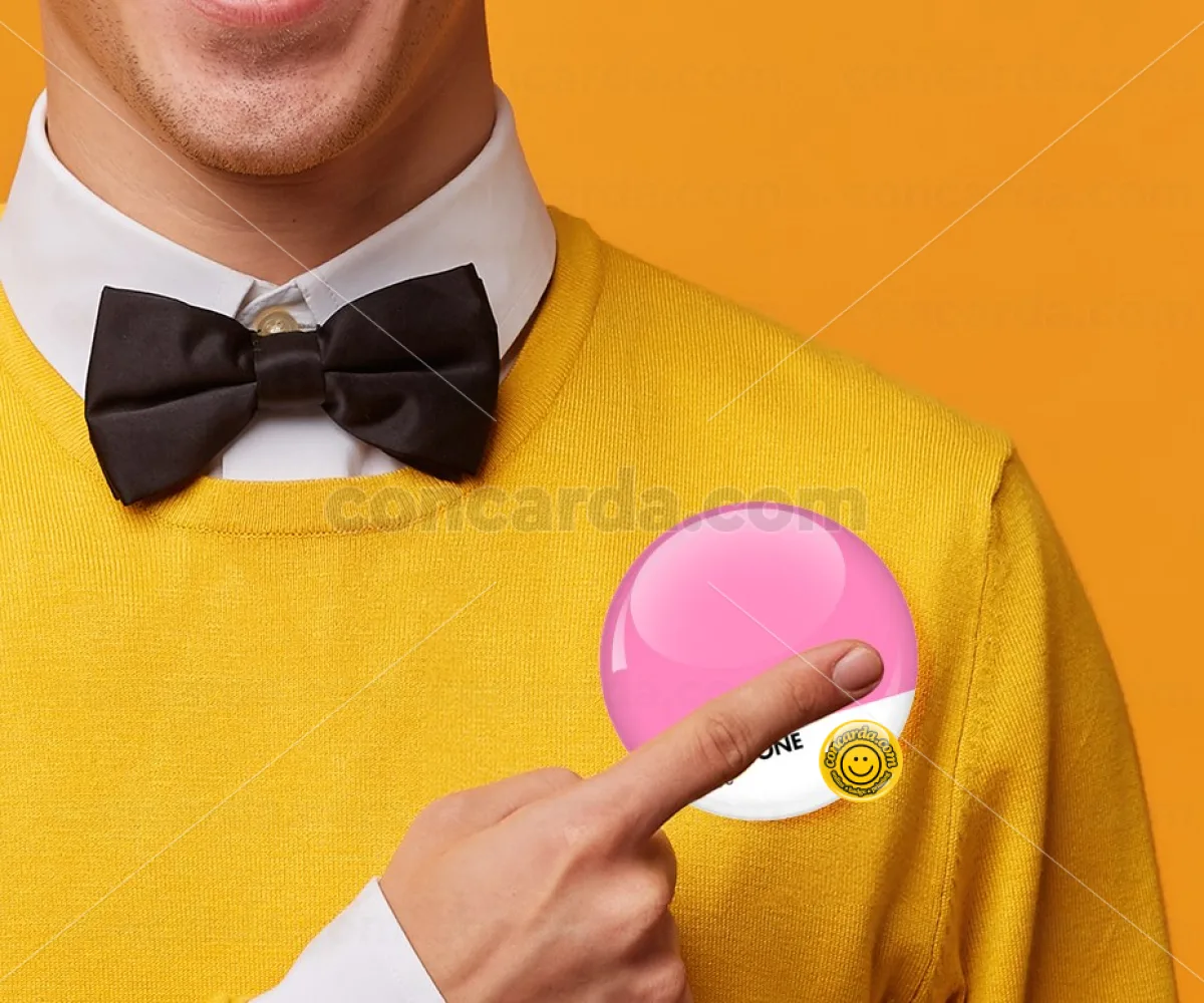 PANTONE Pink C — Κονκάρδα Στρογγυλή, Παραμάνα 75mm