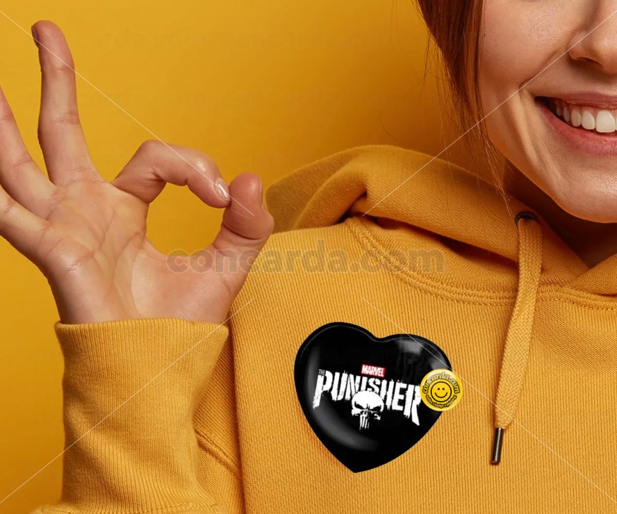 The punisher — Κονκάρδα Καρδιά 57mm